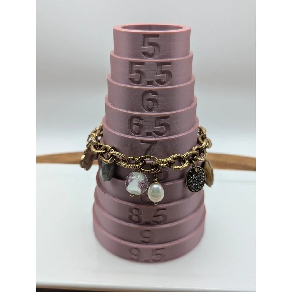 Unbranded Charm Bracelet Women OS Gold Mixed Stone Pearl Floral Boho Eclectic